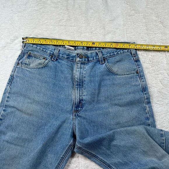 Carhartt Mens Relaxed Fit Light Wash Denim Jeans - Picture 7 of 10